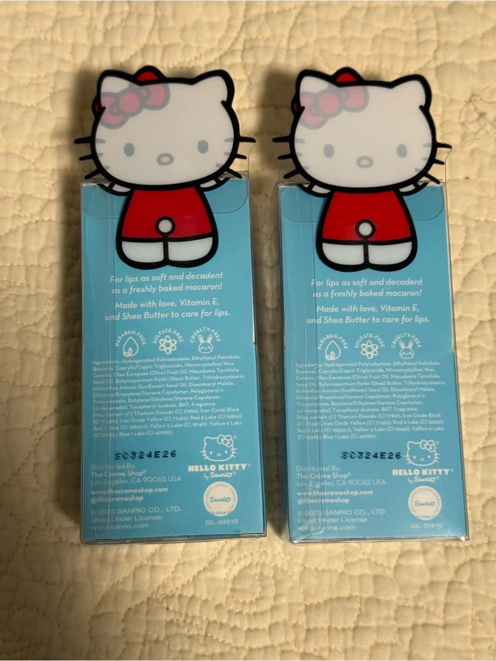 Crème Shop x Hello Kitty collab, limited edition Lip balm set of 2! NWT